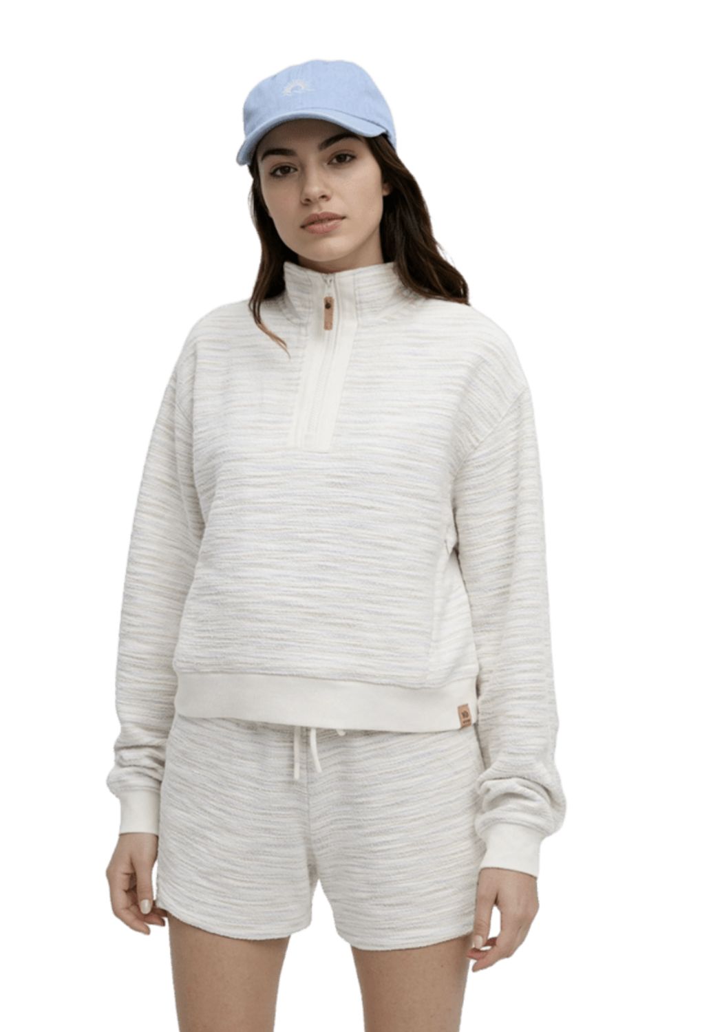 Tentree Elkhorn 1/4 Zip White Flash