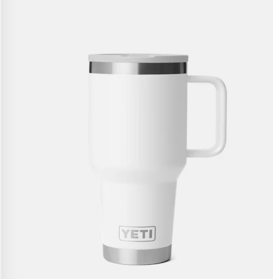 Yeti RAMBLER® 887 ML TRAVEL STRAW MUG  WITH COLOUR-MATCHED STRAW LID white