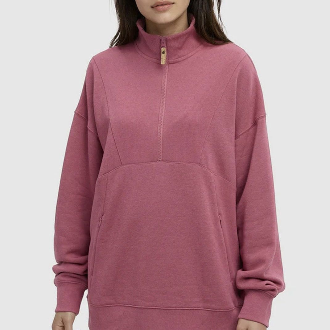 Tentree Finlayson 1/4 Zip Rosewood