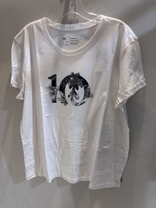 Tentree Haitian Foilage Logo Tee Undyed