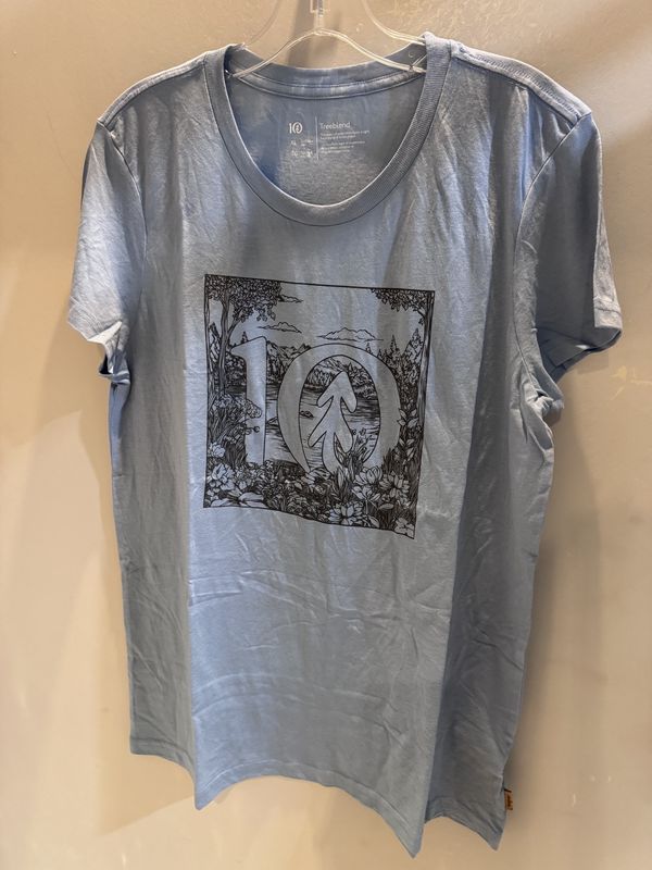 Tentree Lake Life Logo Tee Blue