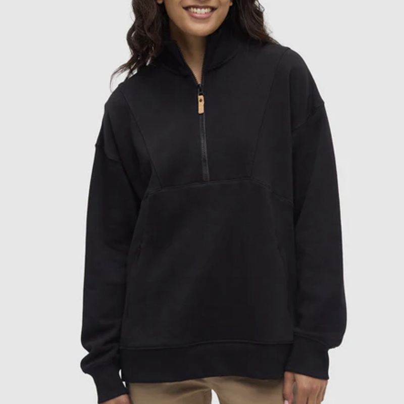 Tentree Finlayson 1/4 Zip Black
