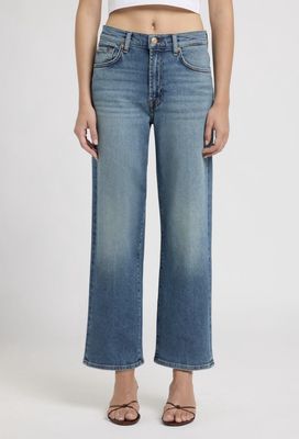 Seven For All Mankind Stovepipe Straight Ankle in Sea Level