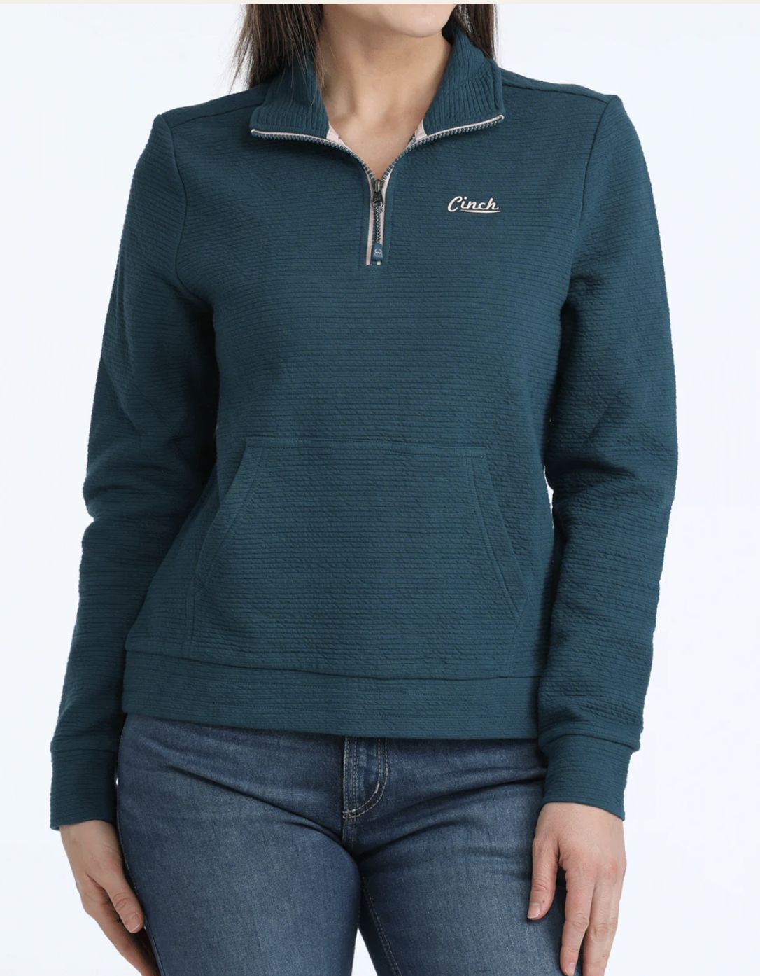 Cinch WOMEN'S 1/4 ZIP PULLOVER Teal