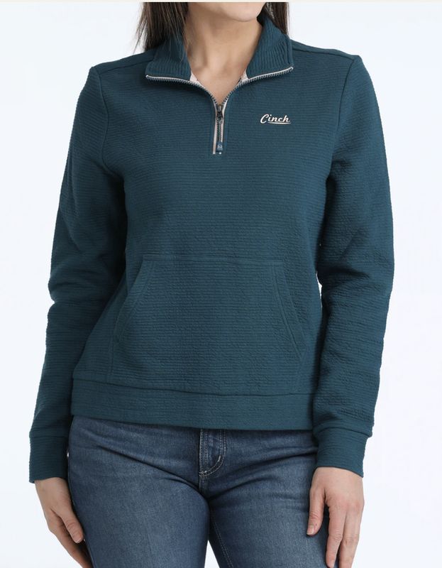 Cinch WOMEN'S 1/4 ZIP PULLOVER Teal