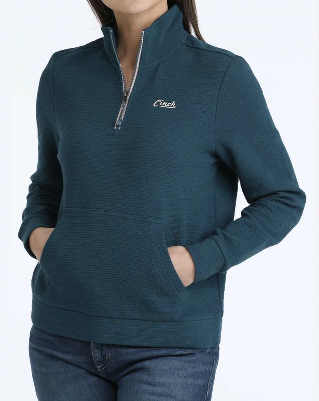 Cinch WOMEN'S 1/4 ZIP PULLOVER Teal