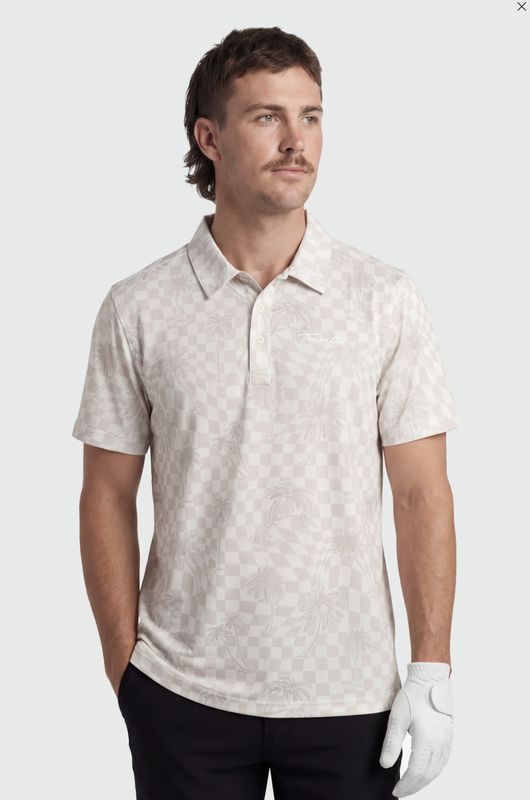 TEAMLTD Par Tee Polo Checker Palm