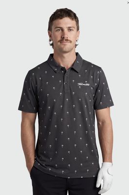 TEAMLTD Par Tee Polo Black Mini Palm