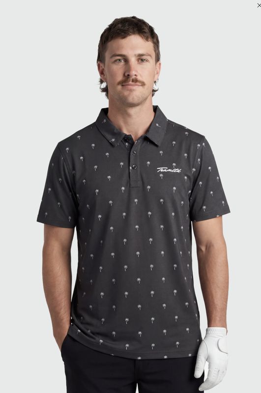 TEAMLTD Par Tee Polo Black Mini Palm