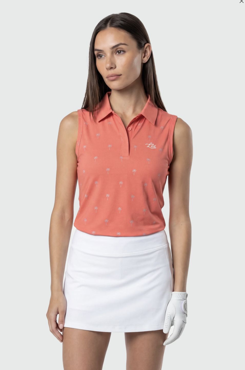 TEAMLTD Par Tee Polo Coral Mini Palm
