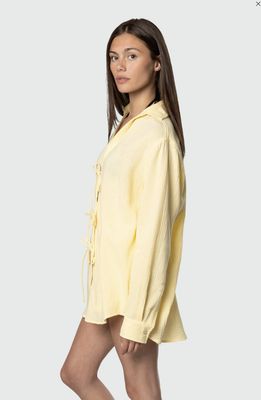 TEAMLTD Breeze Tie Front Long Sleeve Butter Yellow