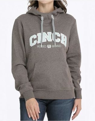 Cinch Womans Logo Hoodie Heather brown Tiffany
