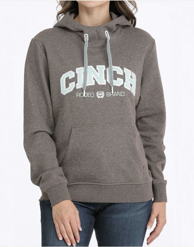Cinch Womans Logo Hoodie Heather brown Tiffany