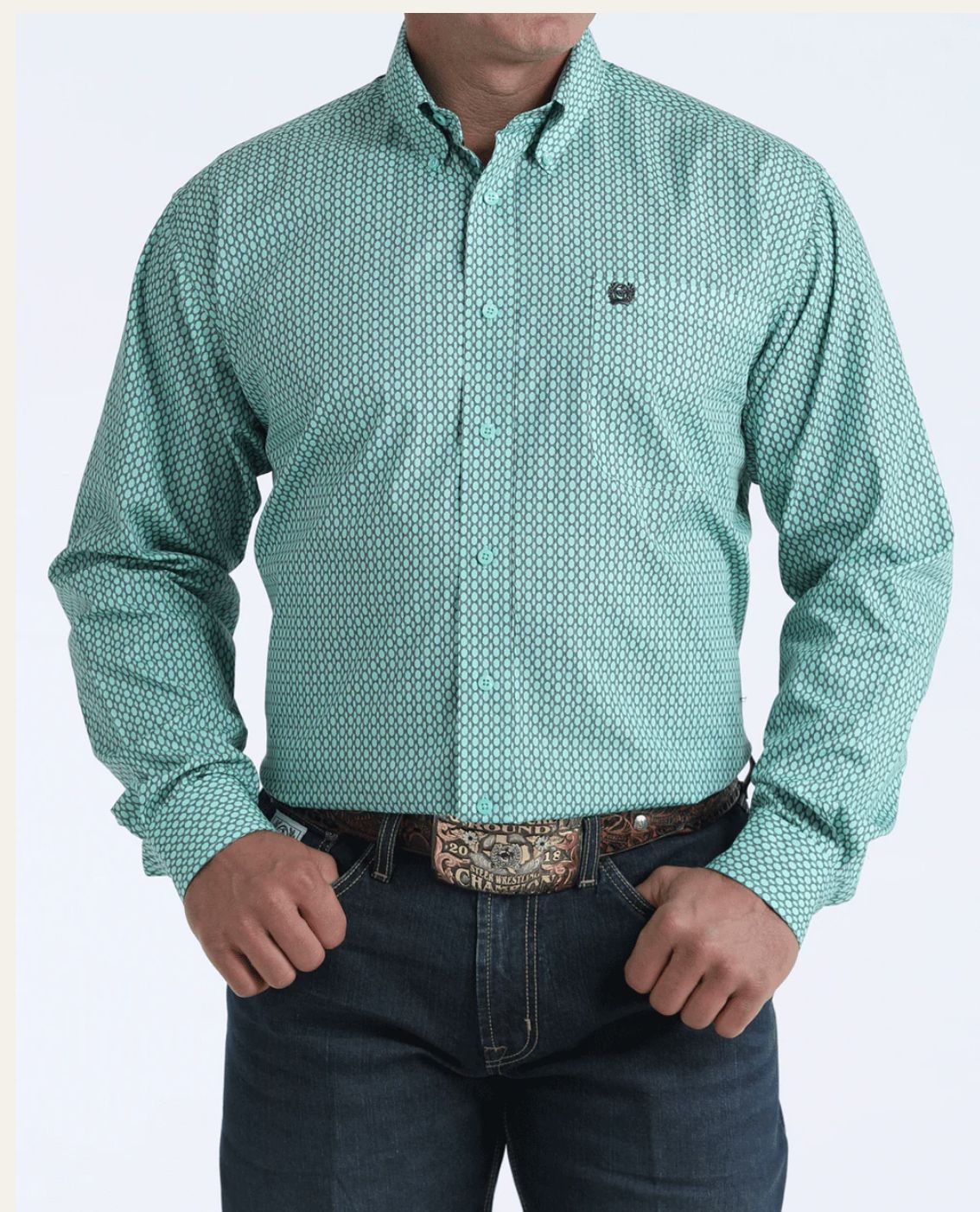 Cinch CLASSIC FIT BUTTON-DOWN WESTERN SHIRT Tiffany