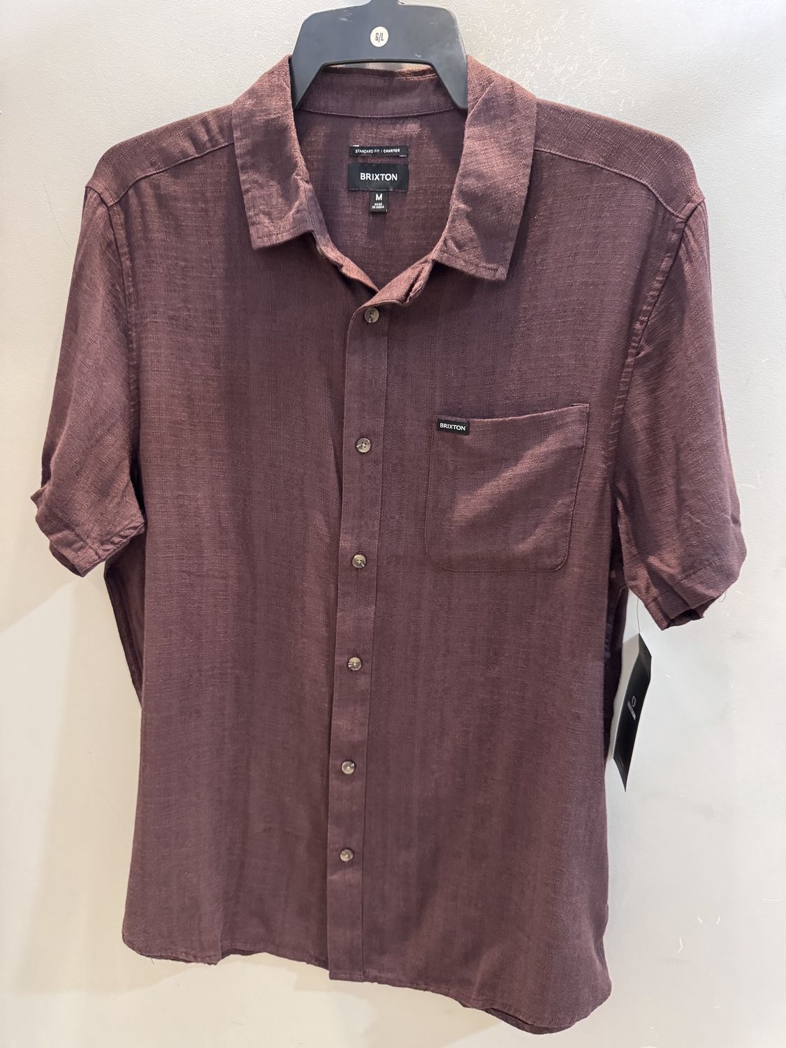 Brixton Charter Slub Chocolate SS