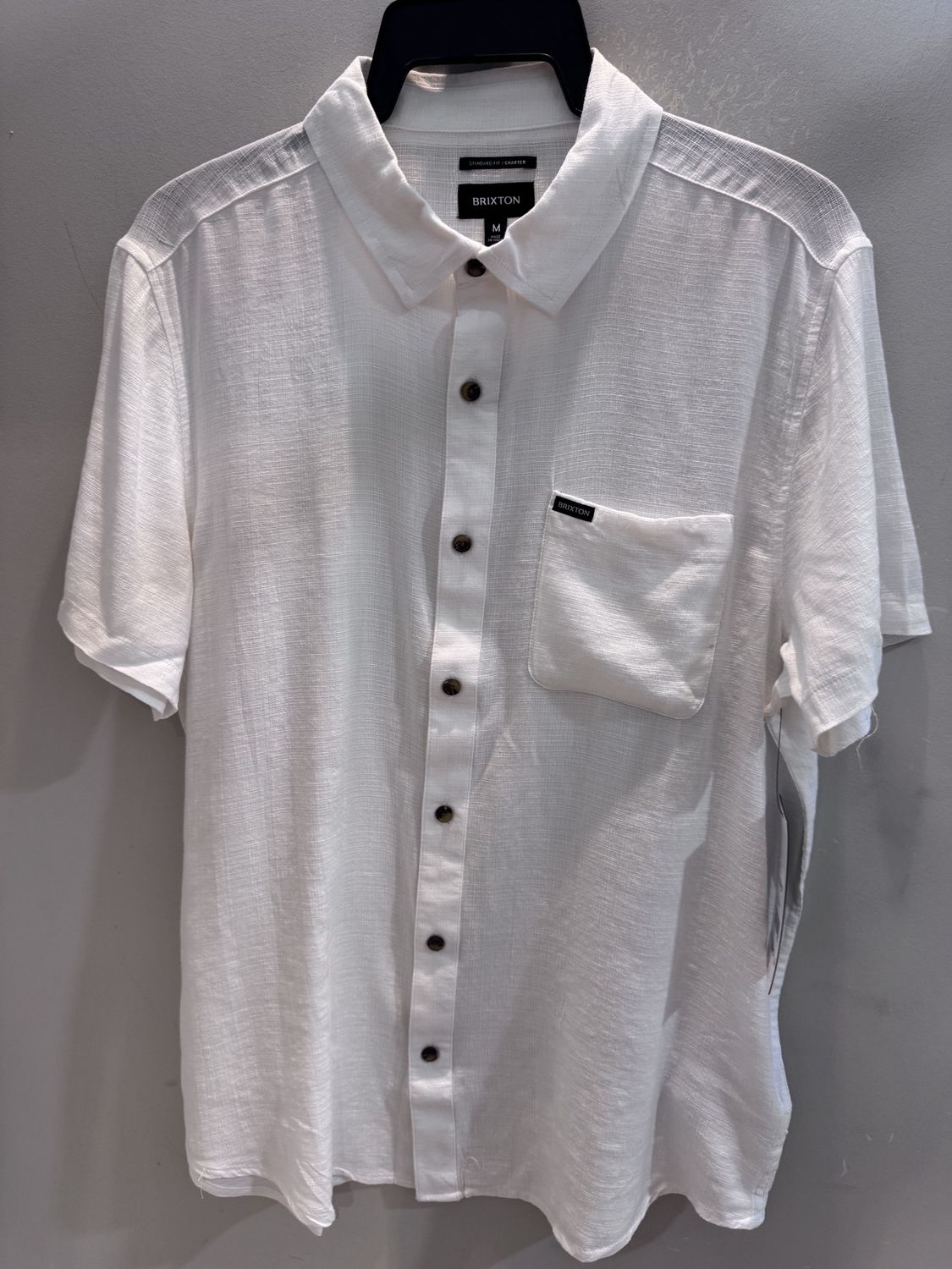 Brixton Charter Slub White SS