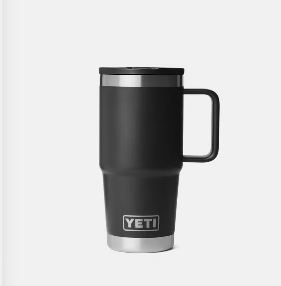 Yeti RAMBLER® 591 ML TRAVEL STRAW MUG  WITH COLOUR-MATCHED STRAW LID Black
