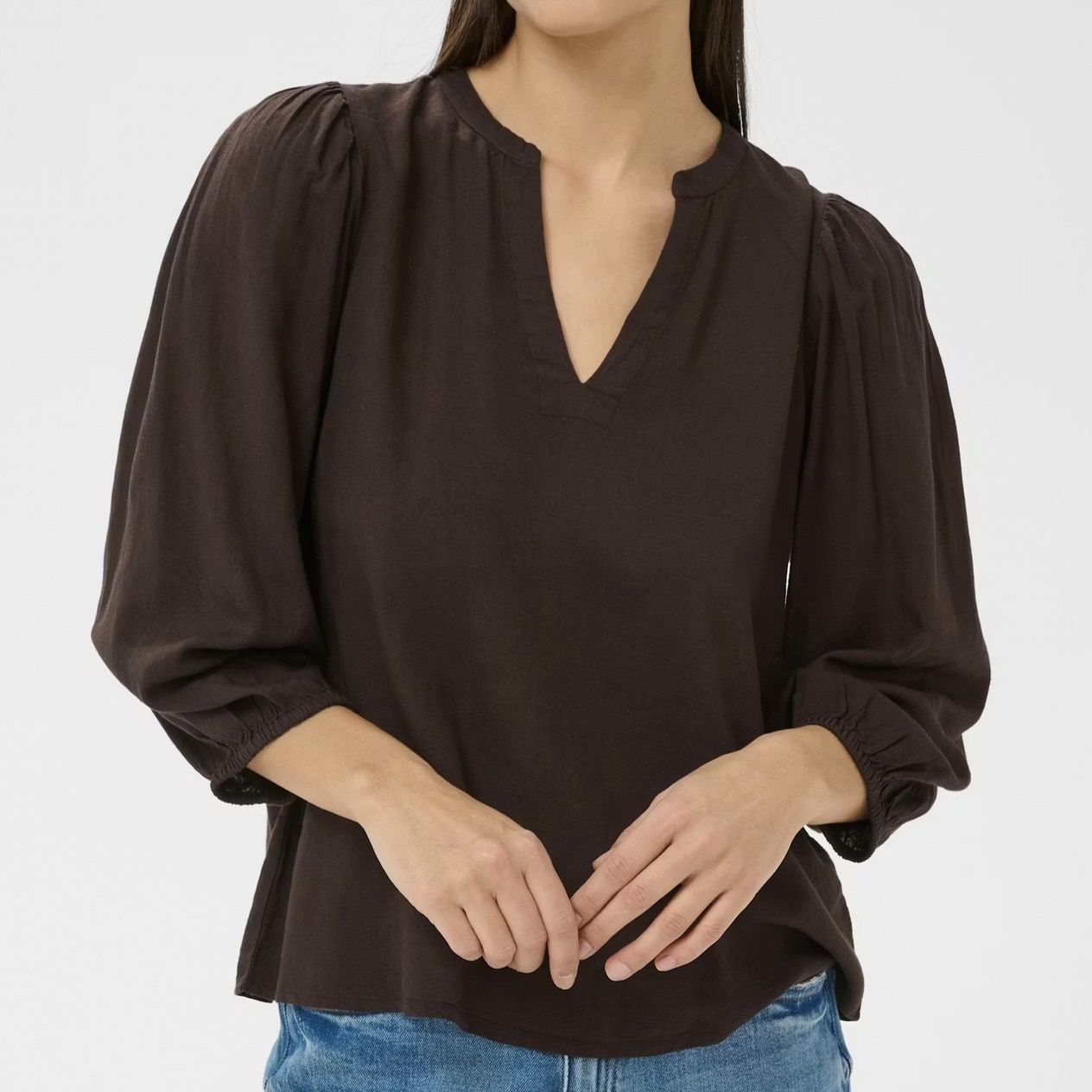 Kaffe Milia Blouse Chocolate