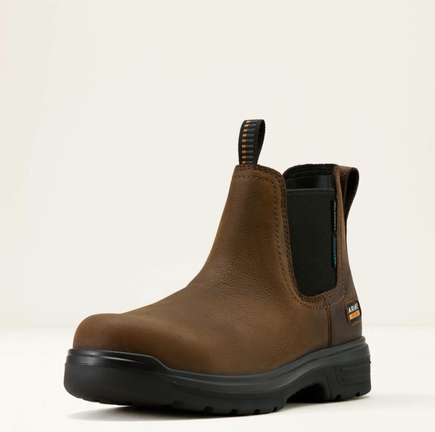 Ariat Turbo Chelsea CSA Waterproof Carbon Toe Work Rich Brown   Boot