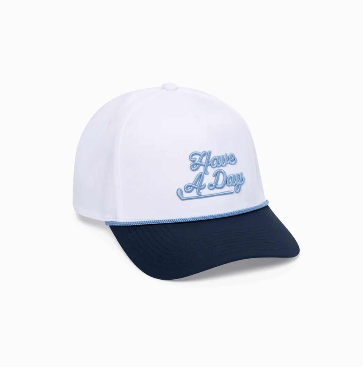 Breezy Have A Day Blue Contrast Bill Rope Hat