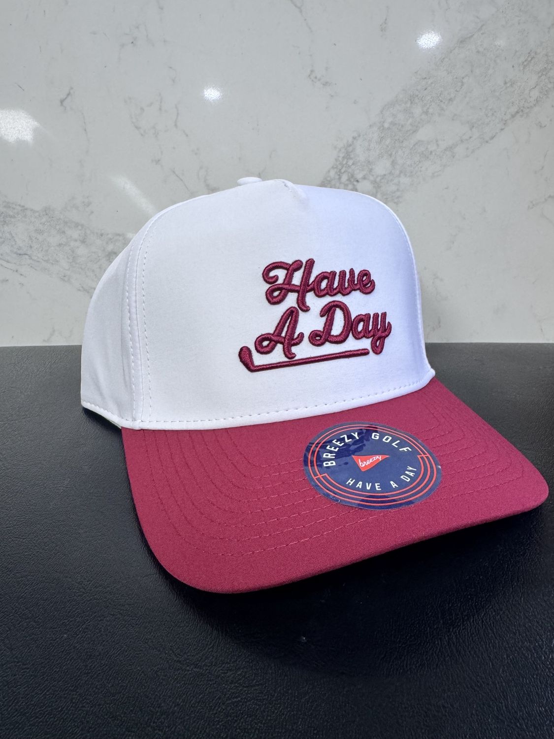 Have A Day White Red Rope Hat