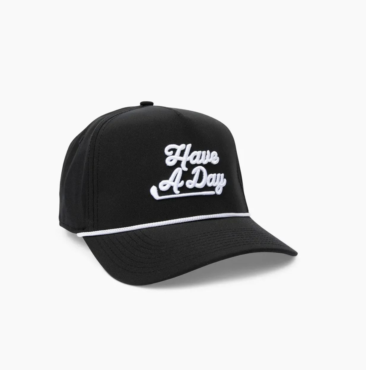 Breezy Have a Day Black &amp; White Rope Hat