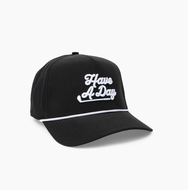 Breezy Have a Day Black &amp; White Rope Hat