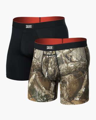 SAXX Multi-Sport Mesh x Realtree® (2 Pack) Multi-Sport Performance Boxer Brief 6"