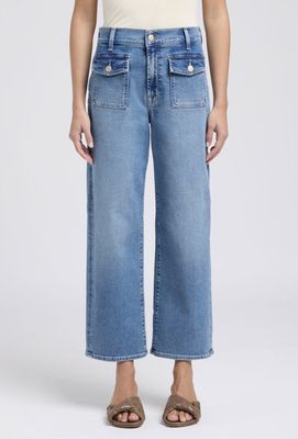 Seven For All Mankind Stovepipe Straight Ankle in Squashed Wash