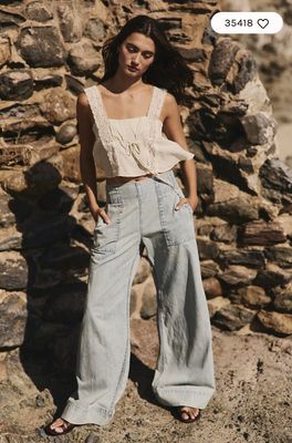 Free People We The Free Breezy Denim Pull-On Jeans