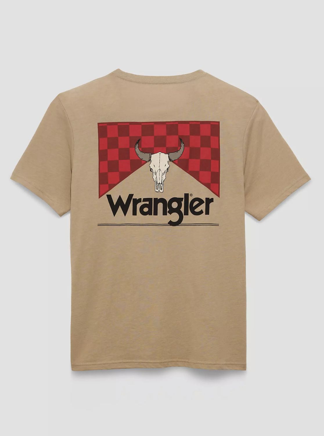 Wrangler BULL CHECKERBOARD BACK GRAPHIC T-SHIRT