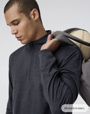 Vuori Ponto 1/2 Zip Charcoal Heather