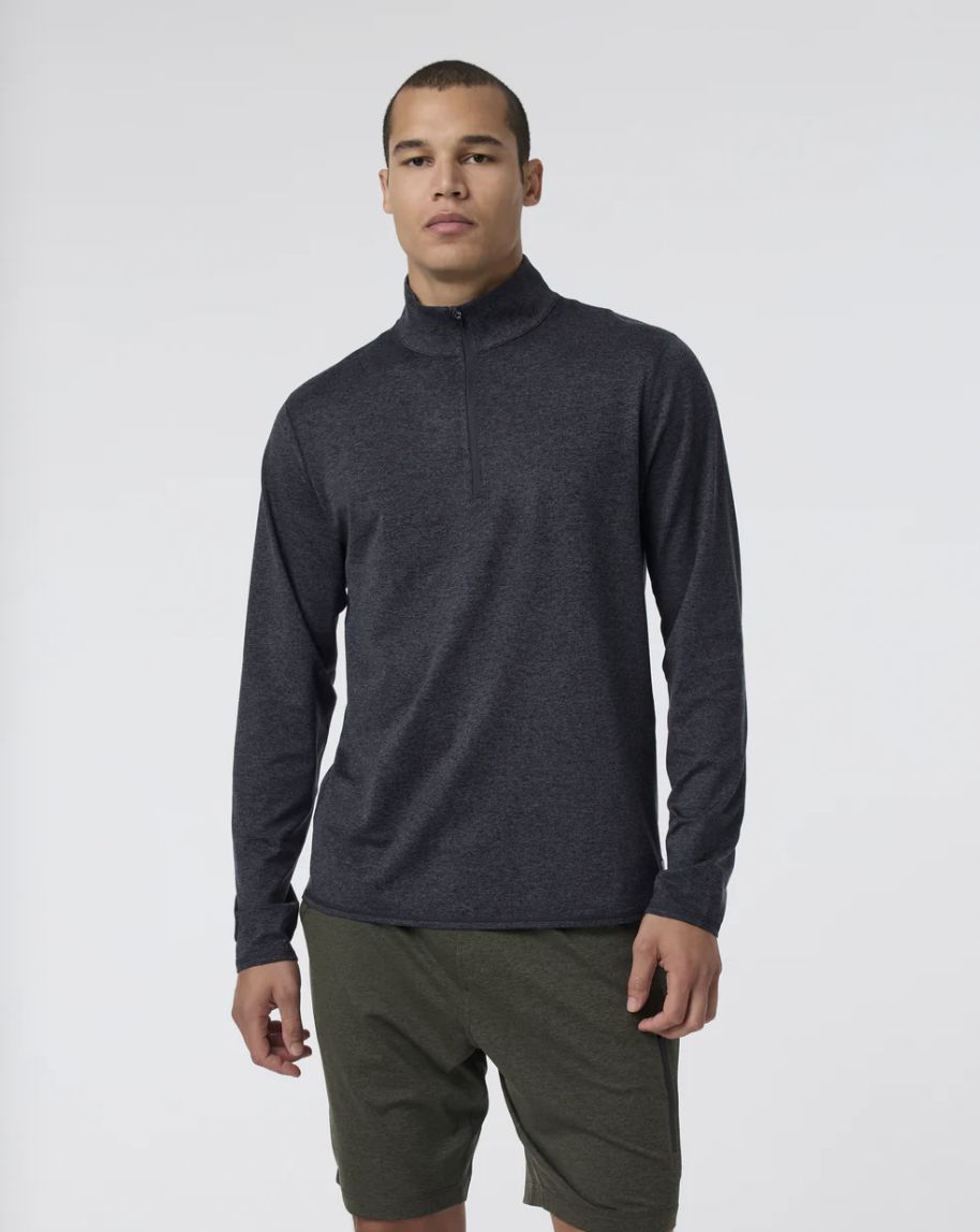 Vuori Ponto 1/2 Zip Charcoal Heather