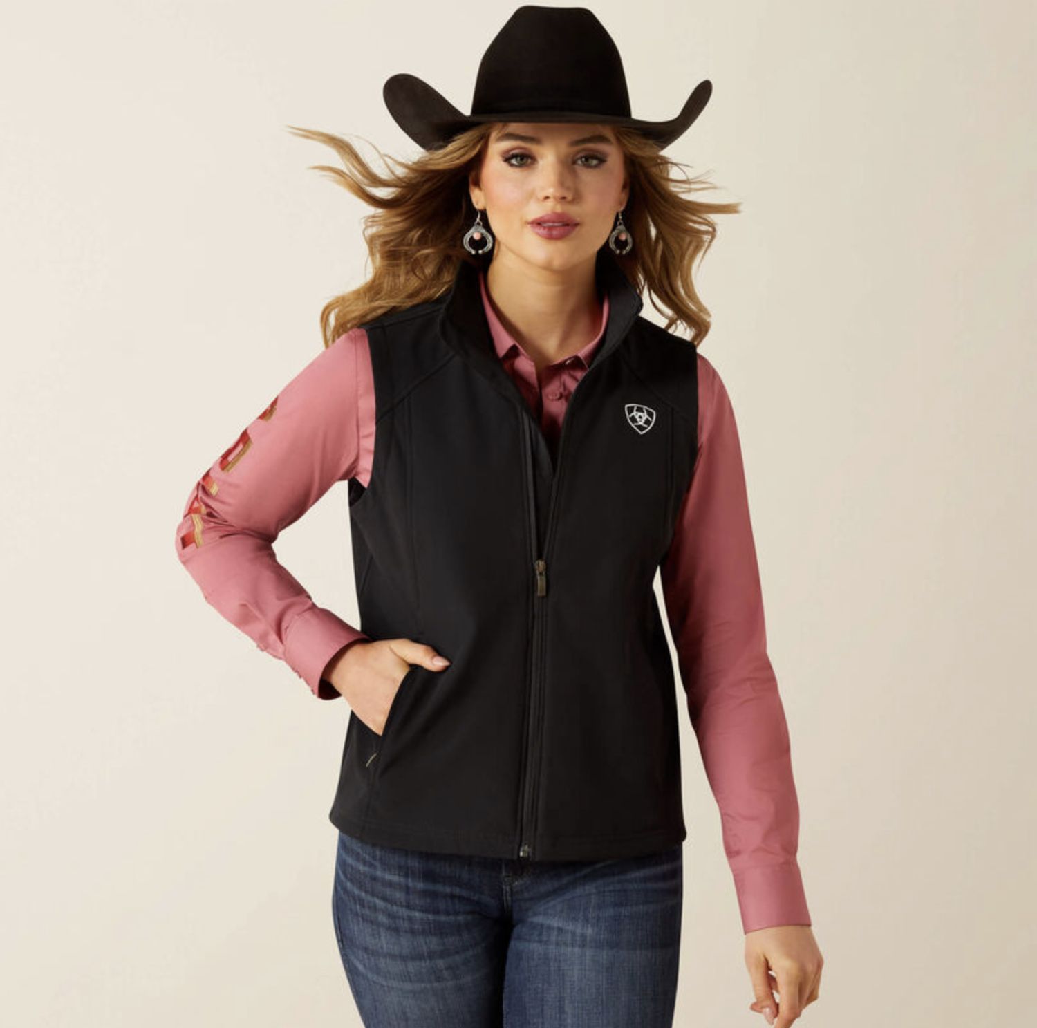Ariat Logo Softshell Vest Black