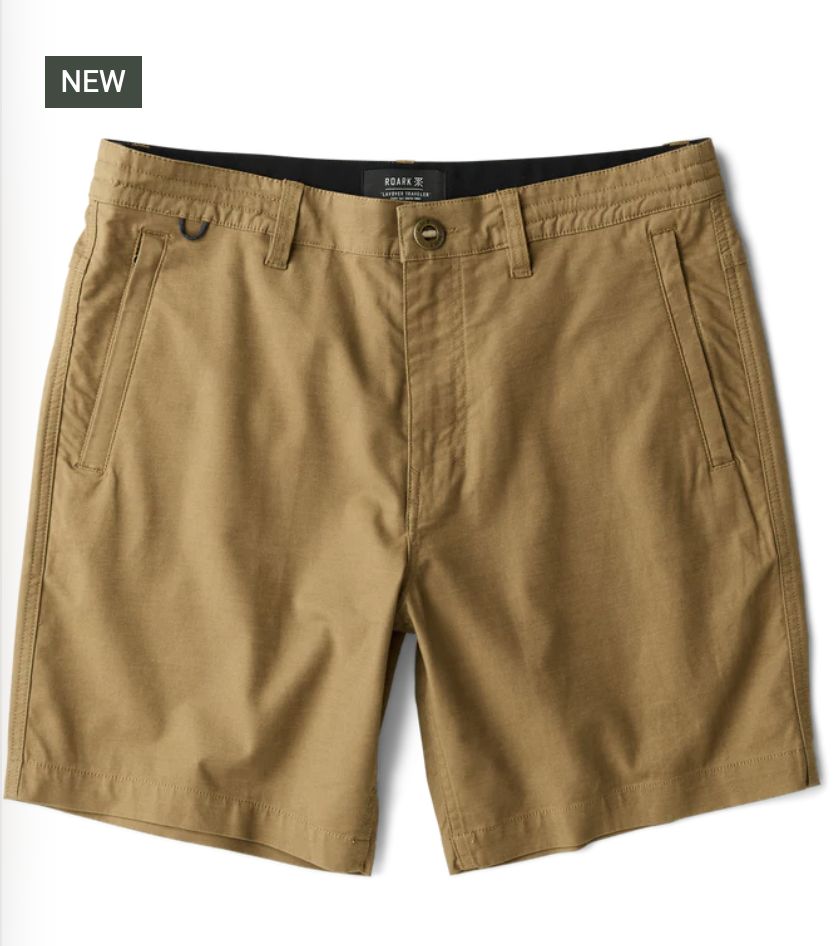 Roark Layover Pro Traveler Shorts Dark Khaki
