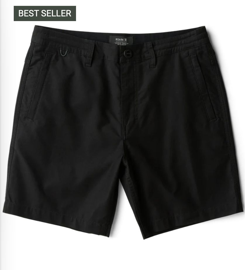Roark Layover Pro Traveler Shorts Black