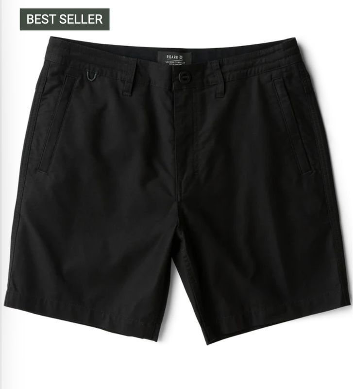 Roark Layover Pro Traveler Shorts Black