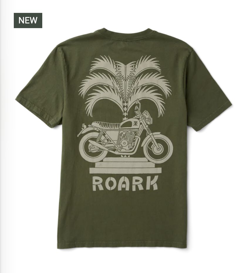 Roark Moto Palm Premium Tee Military