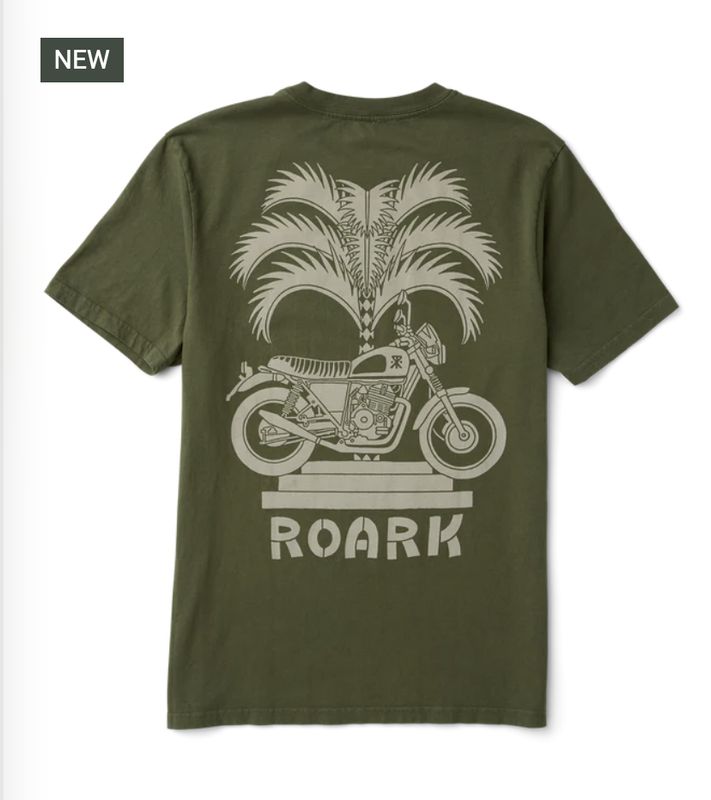 Roark Moto Palm Premium Tee Military