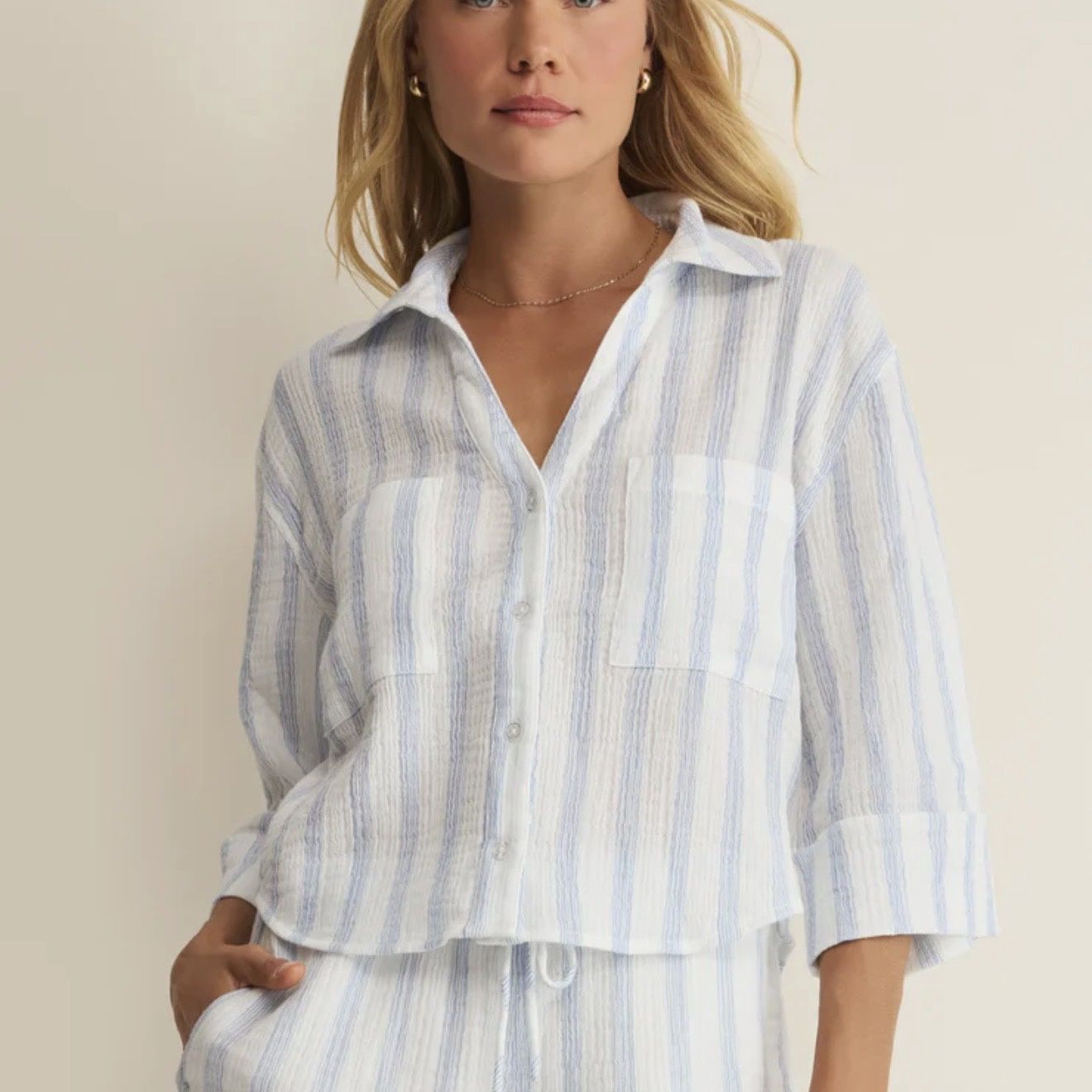 Z Supply Helena Striped Shirt
