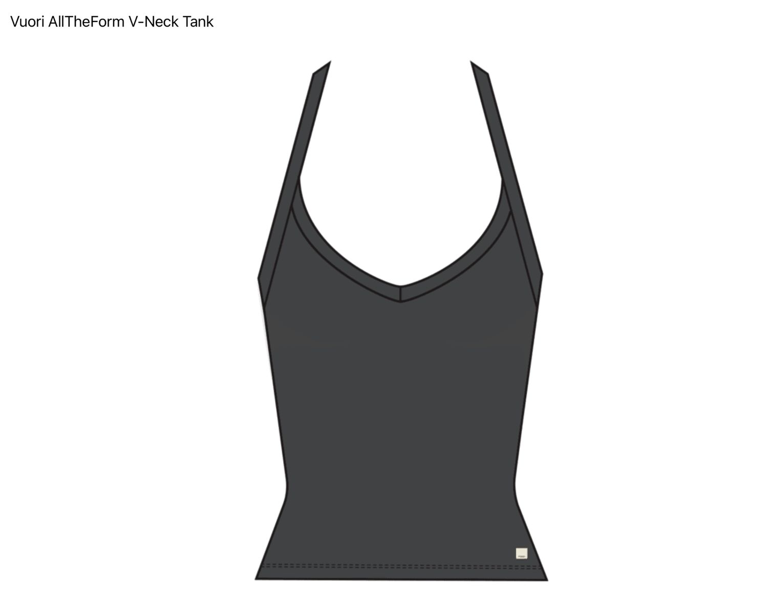 Vuori AllTheForm Vneck Tank Black