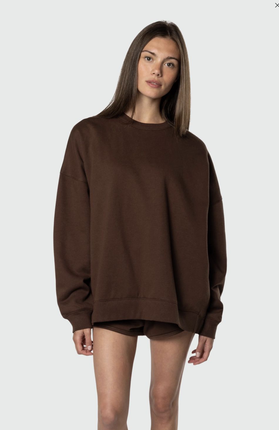 TEAMLTD Oversized Crewneck Dark Brown