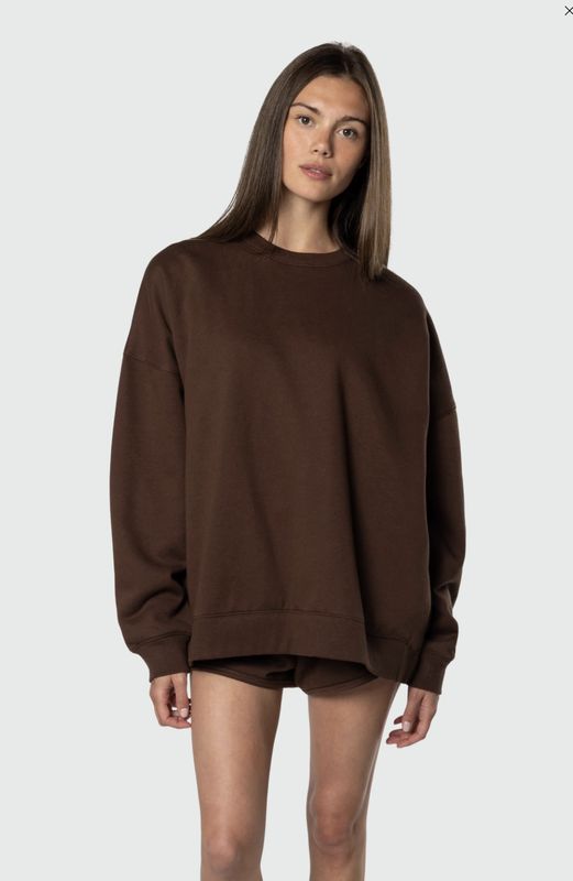 TEAMLTD Oversized Crewneck Dark Brown