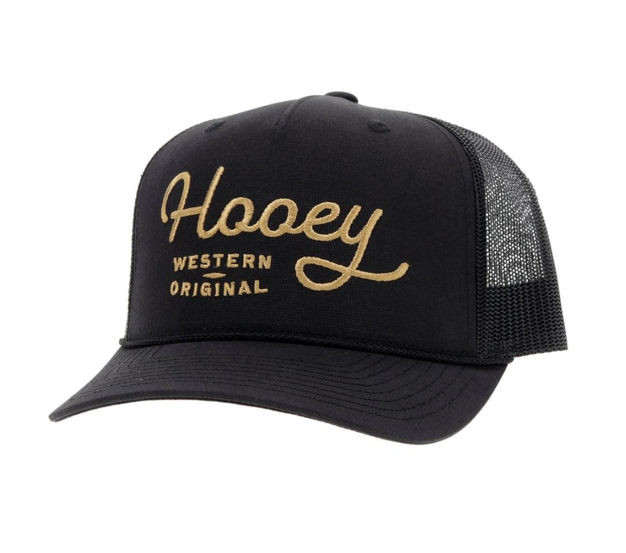 HOOEY "OG" BLACK W/GOLD STITCHING HAT