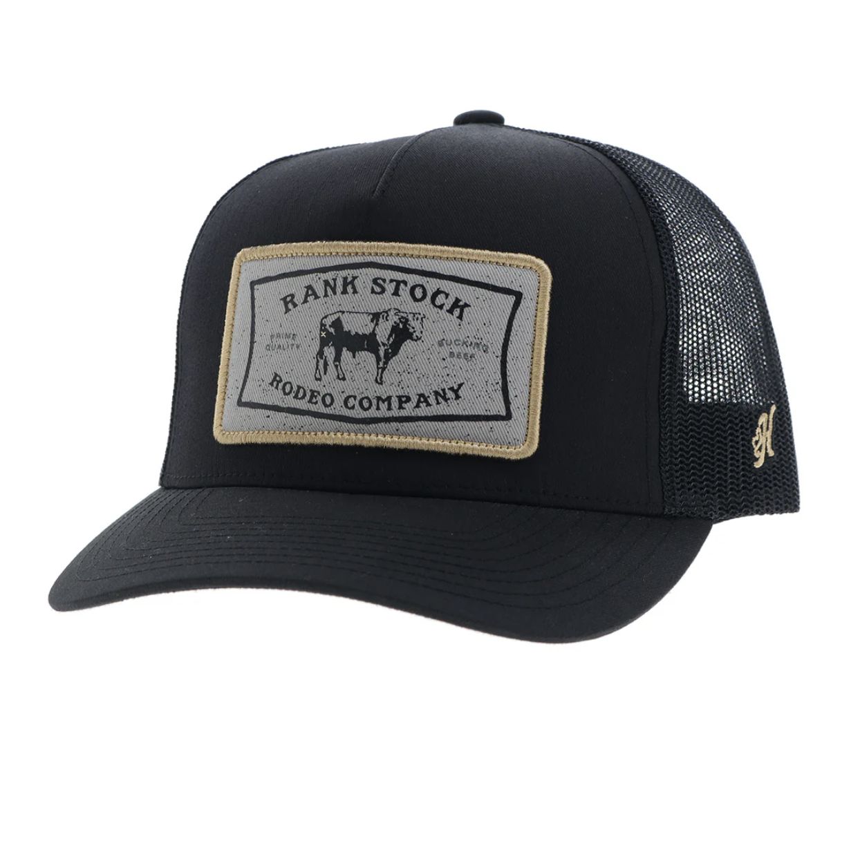 HOOEY "RANK STOCK" HAT BLACK W/RECTANGLE PATCH