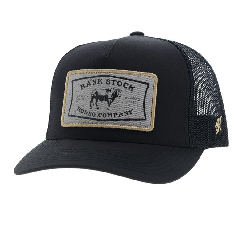 HOOEY "RANK STOCK" HAT BLACK W/RECTANGLE PATCH