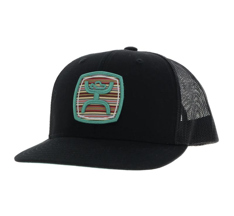 HOOEY "ZENITH" HAT BLACK W/SERAPE PATTERN PATCH