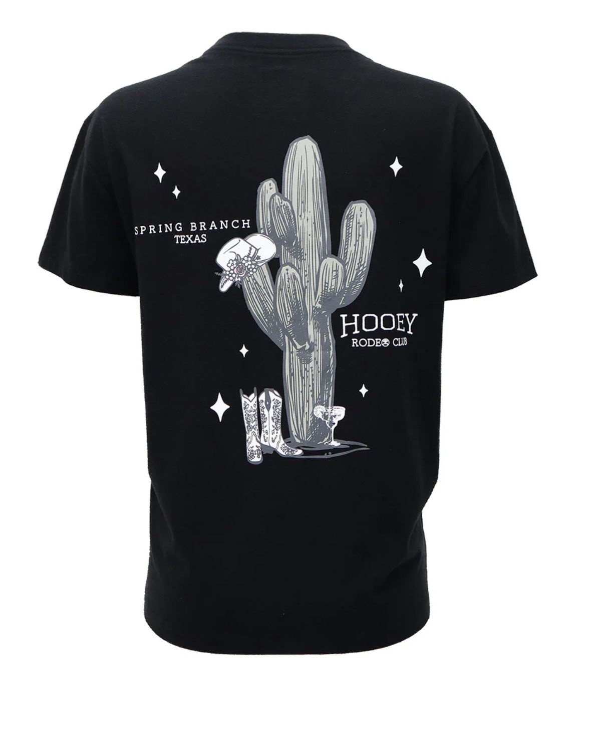 HOOEY "SOCIAL CLUB" BLACK W/GREY CACTUS T-SHIRT