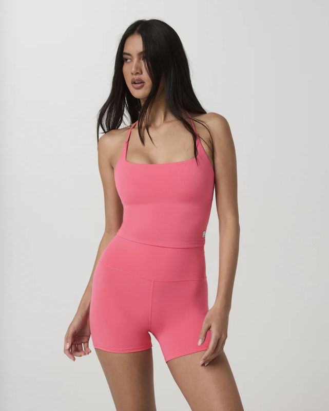 Vuori AllTheFeels™ Strappy Back Tank Sunset Pink