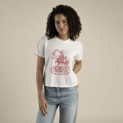Sendero Howdy Stranger Boxy Tee White